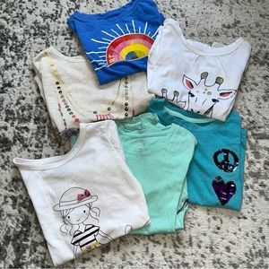 Set of 6 girls tops. Size 4/5